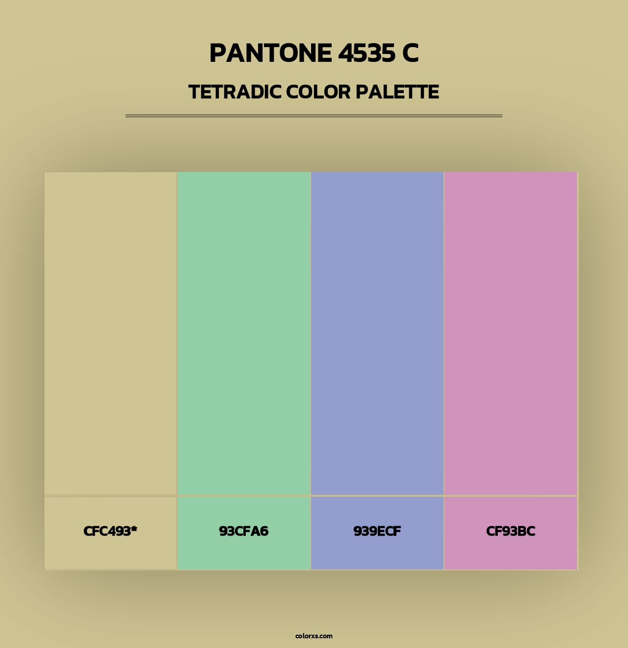 PANTONE 4535 C - Tetradic Color Palette