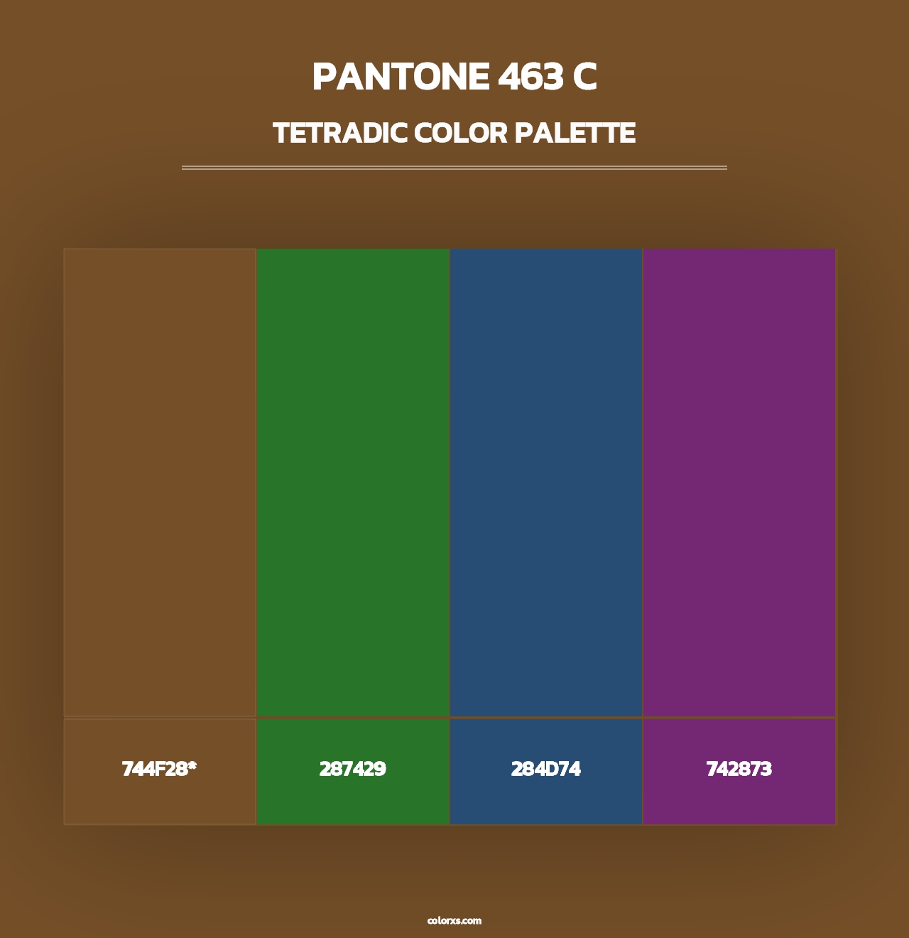 PANTONE 463 C - Tetradic Color Palette