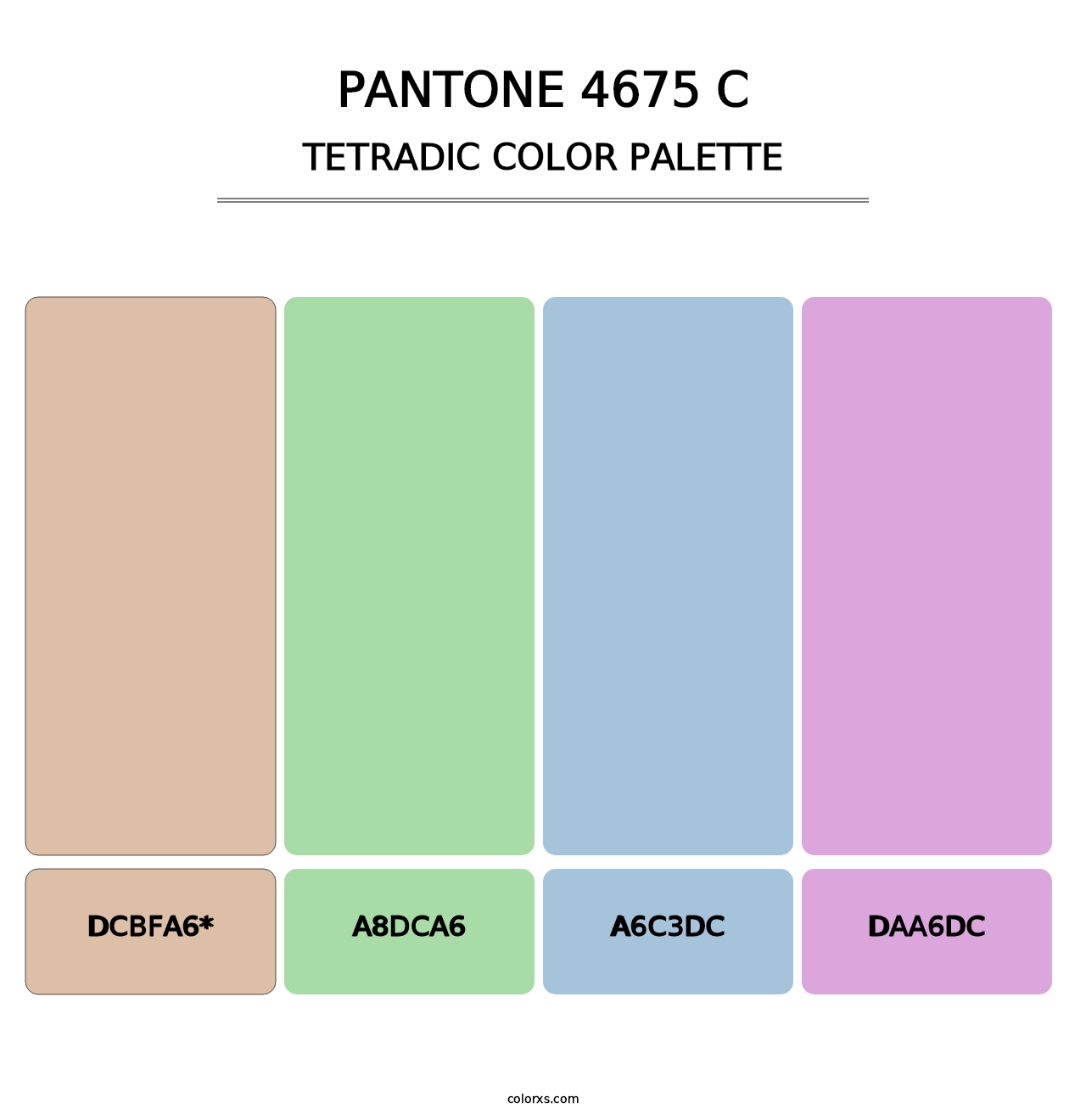 PANTONE 4675 C - Tetradic Color Palette