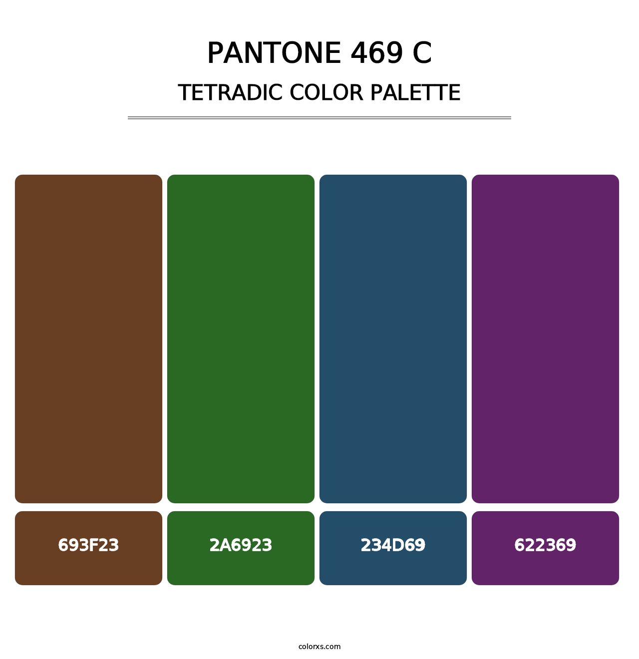 PANTONE 469 C - Tetradic Color Palette