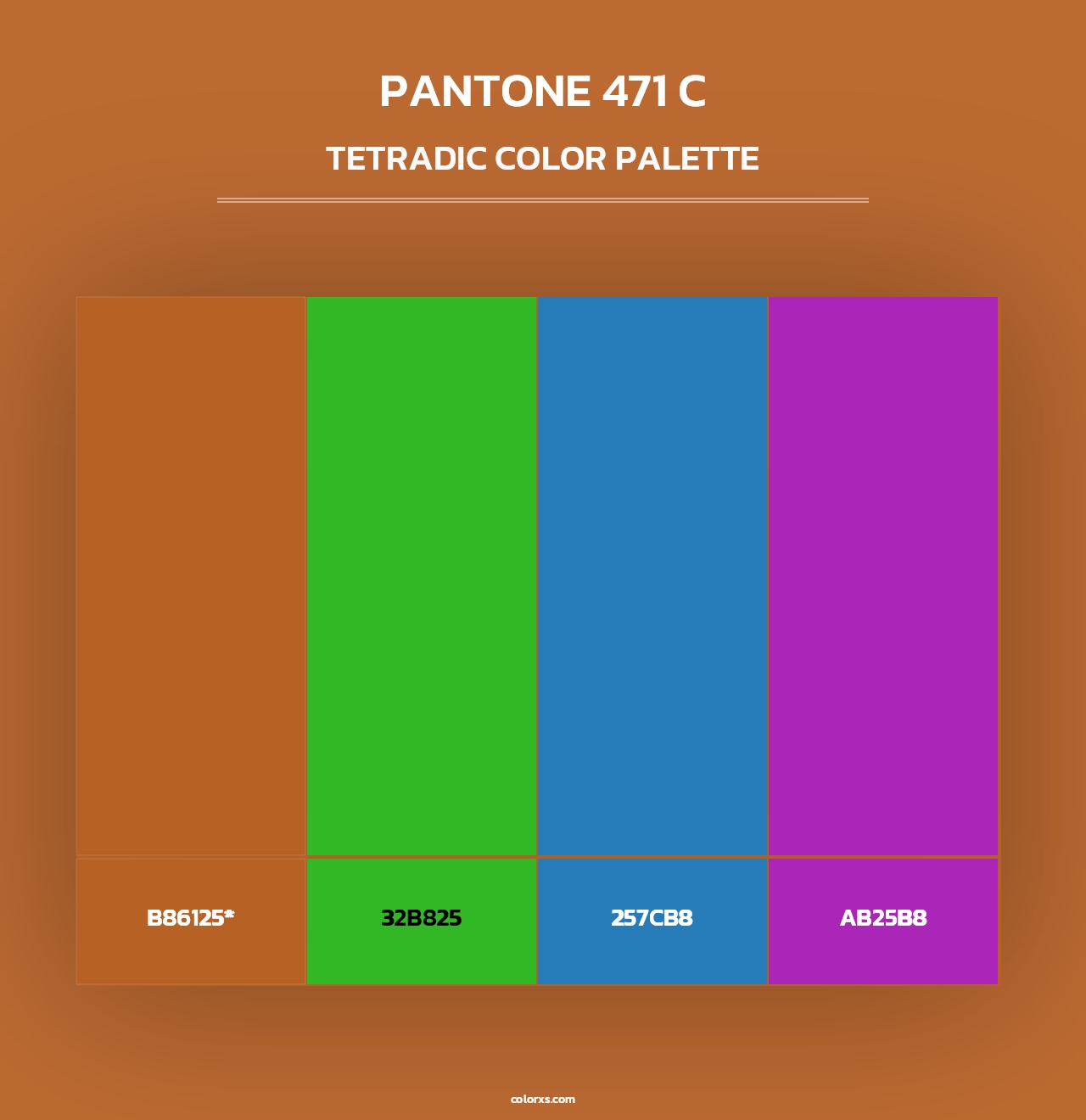 PANTONE 471 C - Tetradic Color Palette