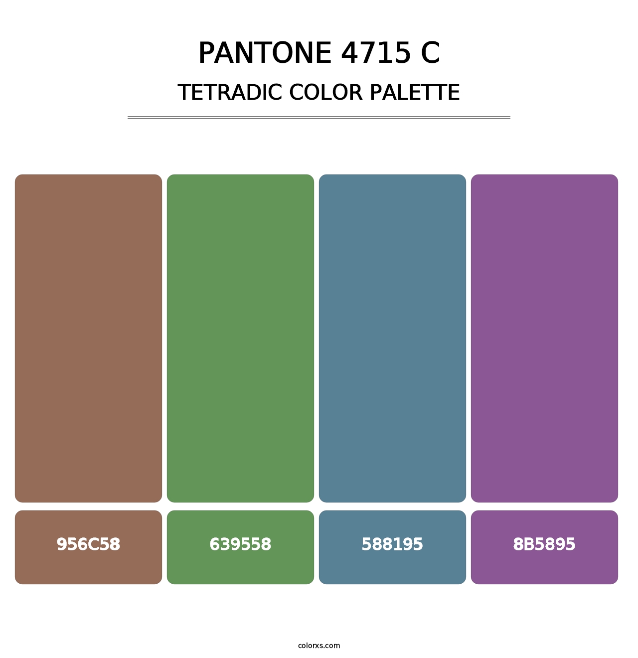 PANTONE 4715 C - Tetradic Color Palette