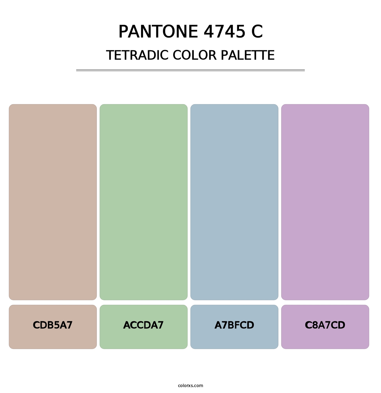 PANTONE 4745 C - Tetradic Color Palette