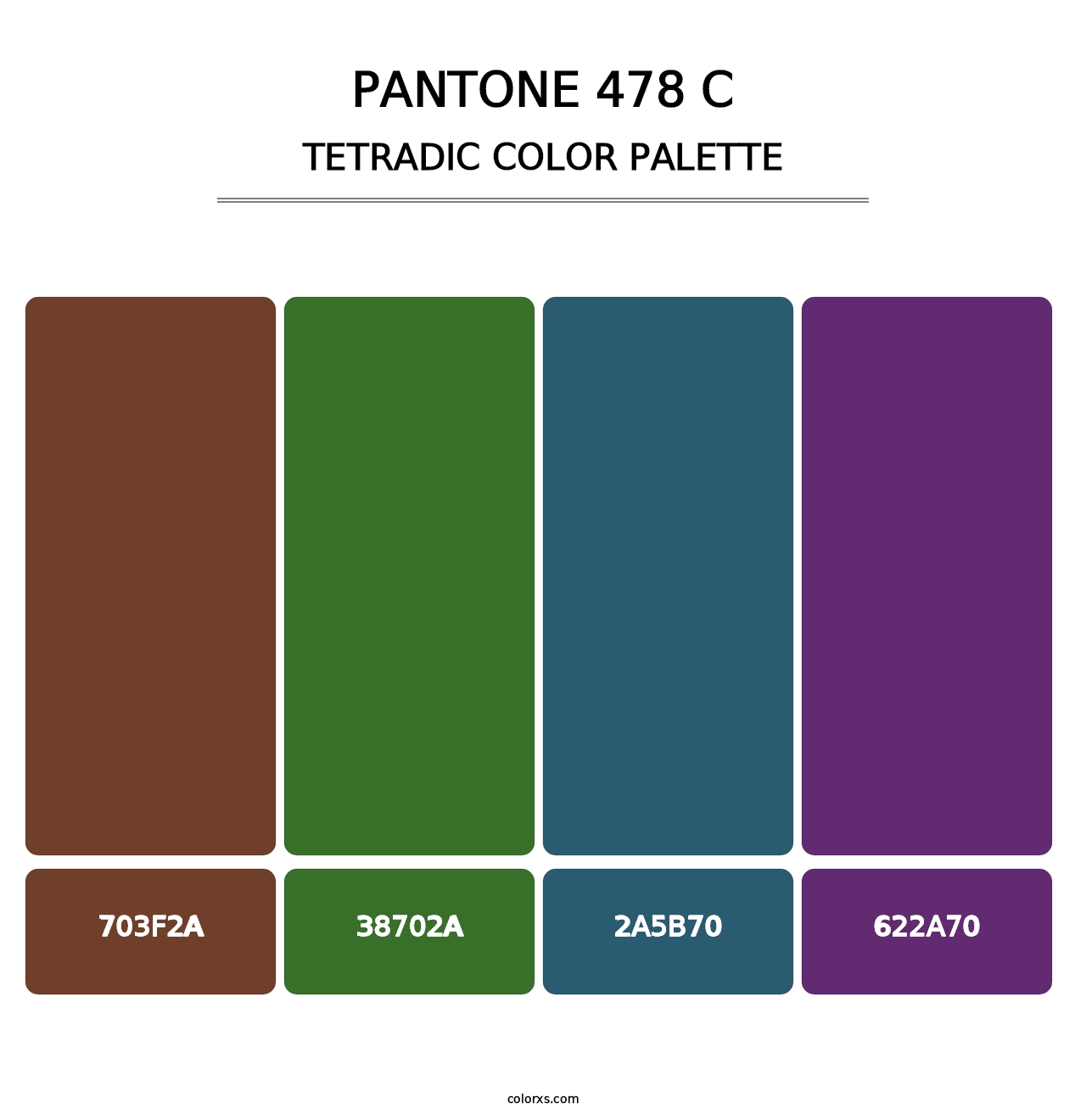 PANTONE 478 C - Tetradic Color Palette