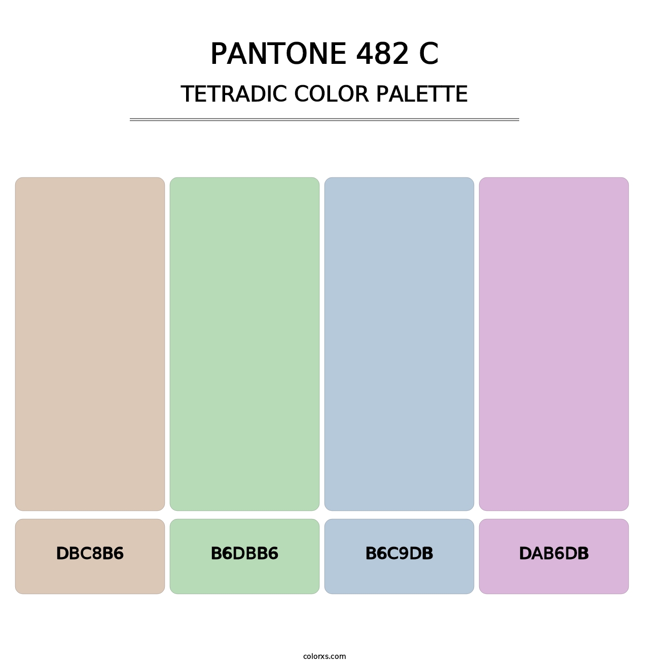 PANTONE 482 C - Tetradic Color Palette