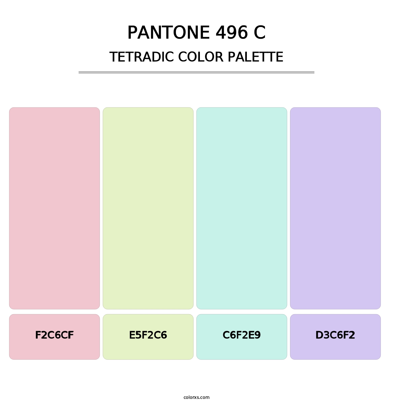 PANTONE 496 C - Tetradic Color Palette