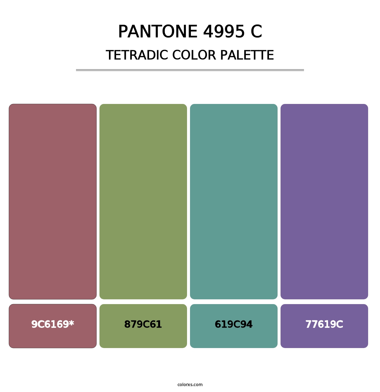 PANTONE 4995 C - Tetradic Color Palette