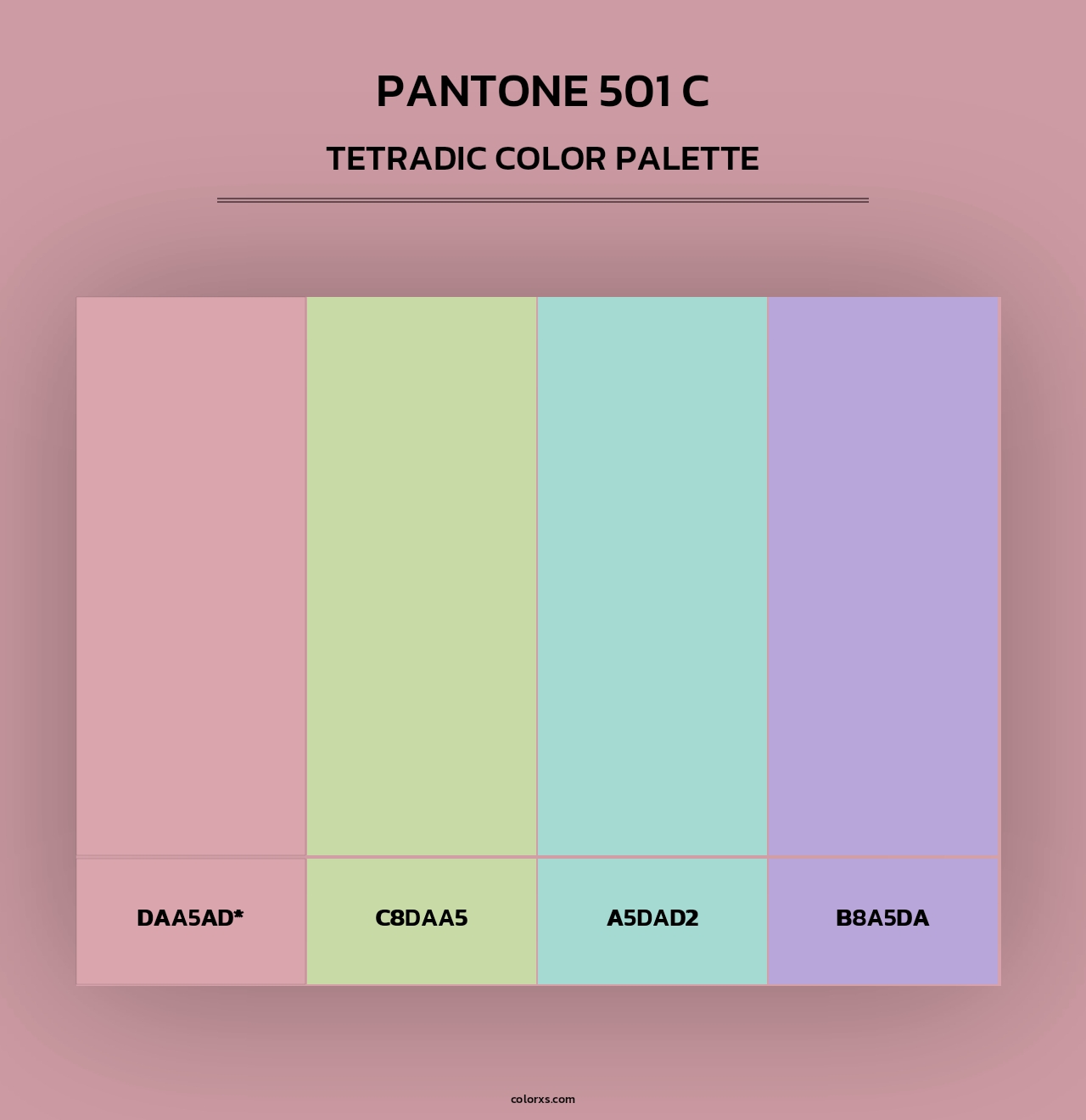 PANTONE 501 C - Tetradic Color Palette