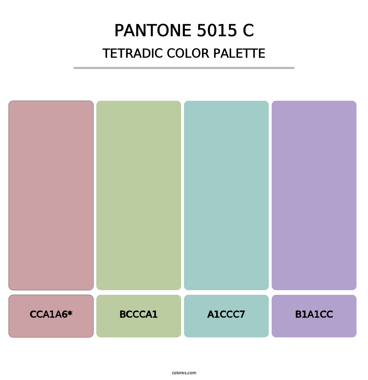 PANTONE 5015 C - Tetradic Color Palette
