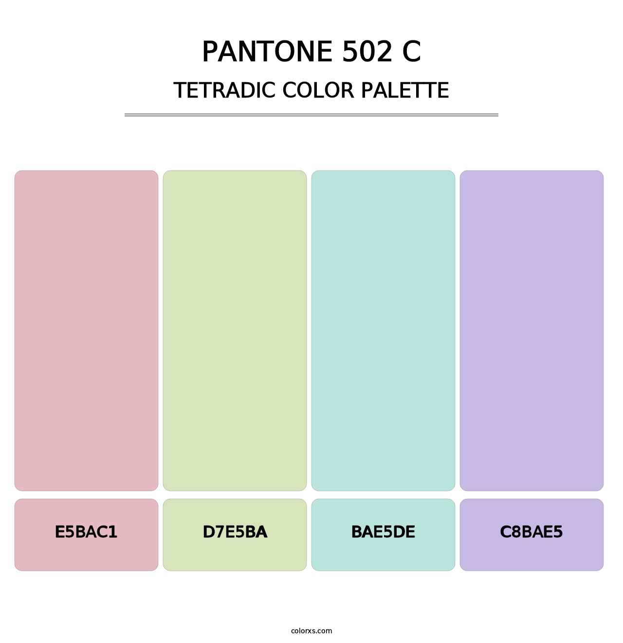PANTONE 502 C - Tetradic Color Palette