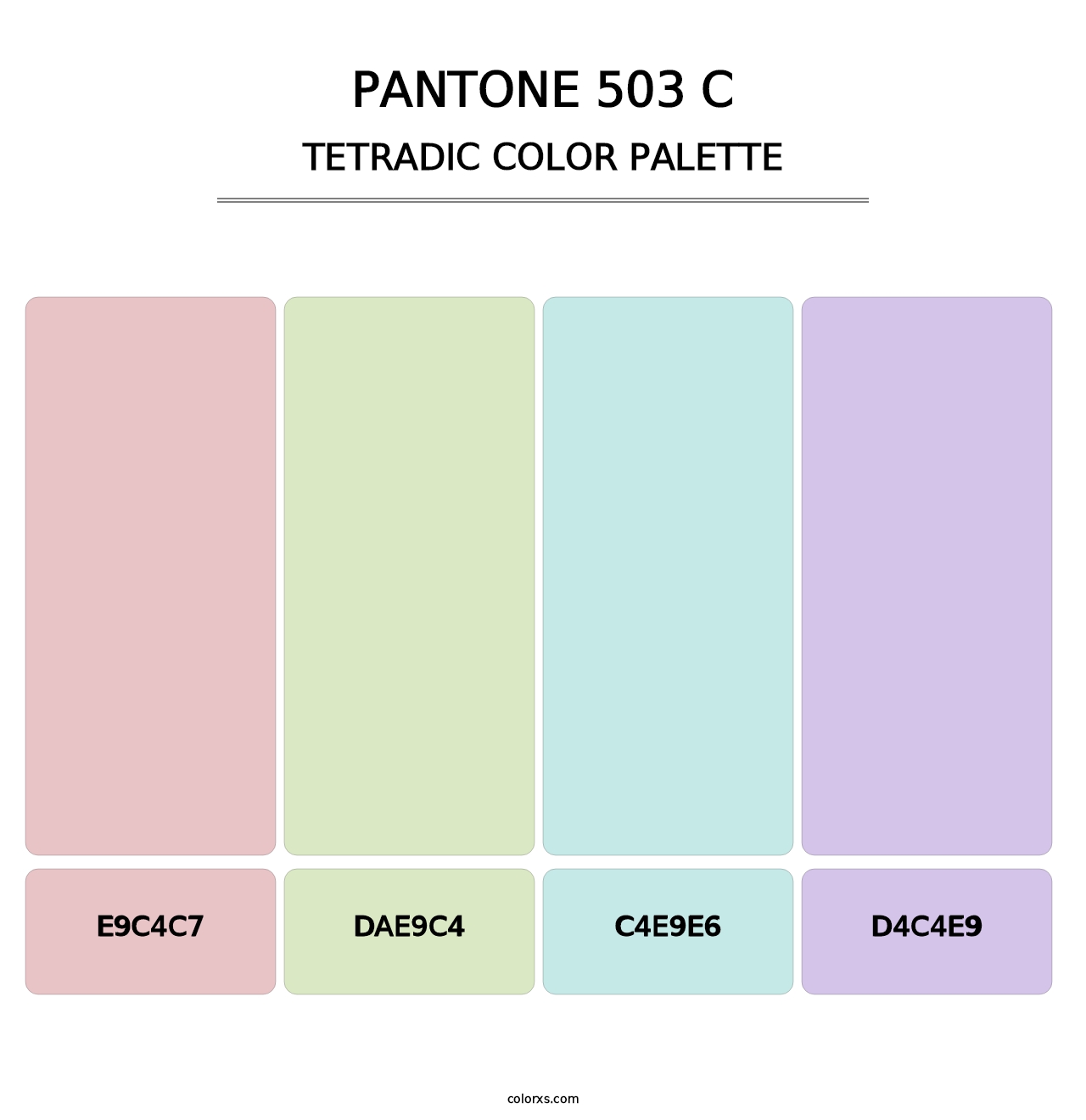 PANTONE 503 C - Tetradic Color Palette
