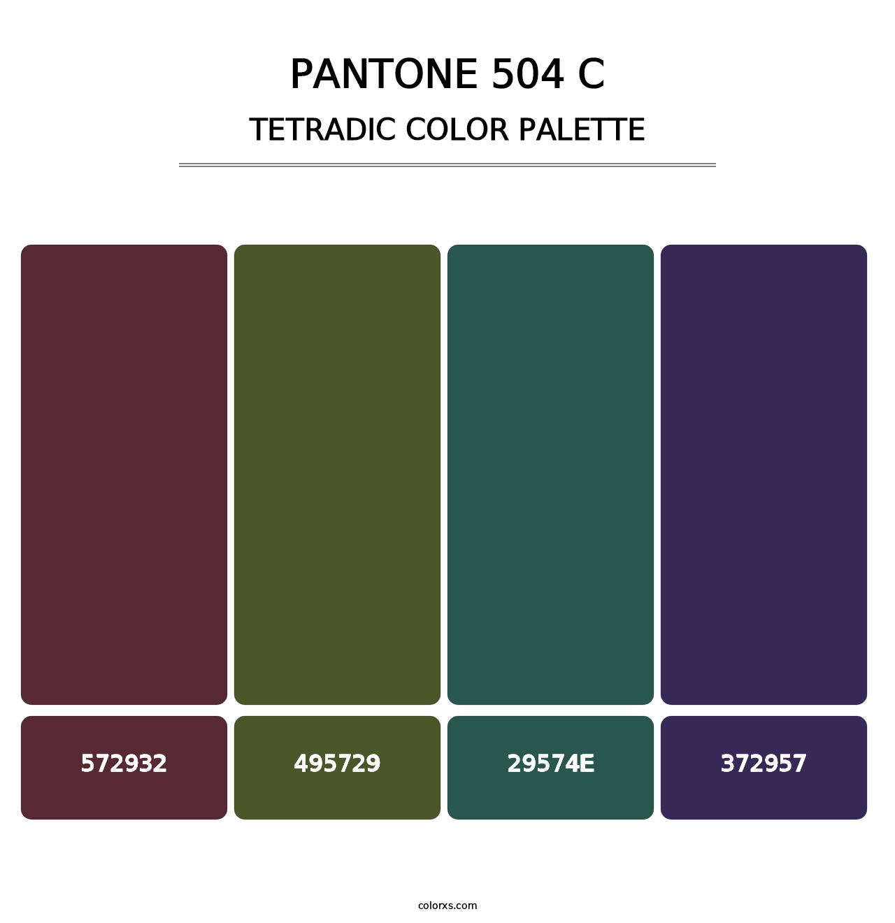 PANTONE 504 C - Tetradic Color Palette