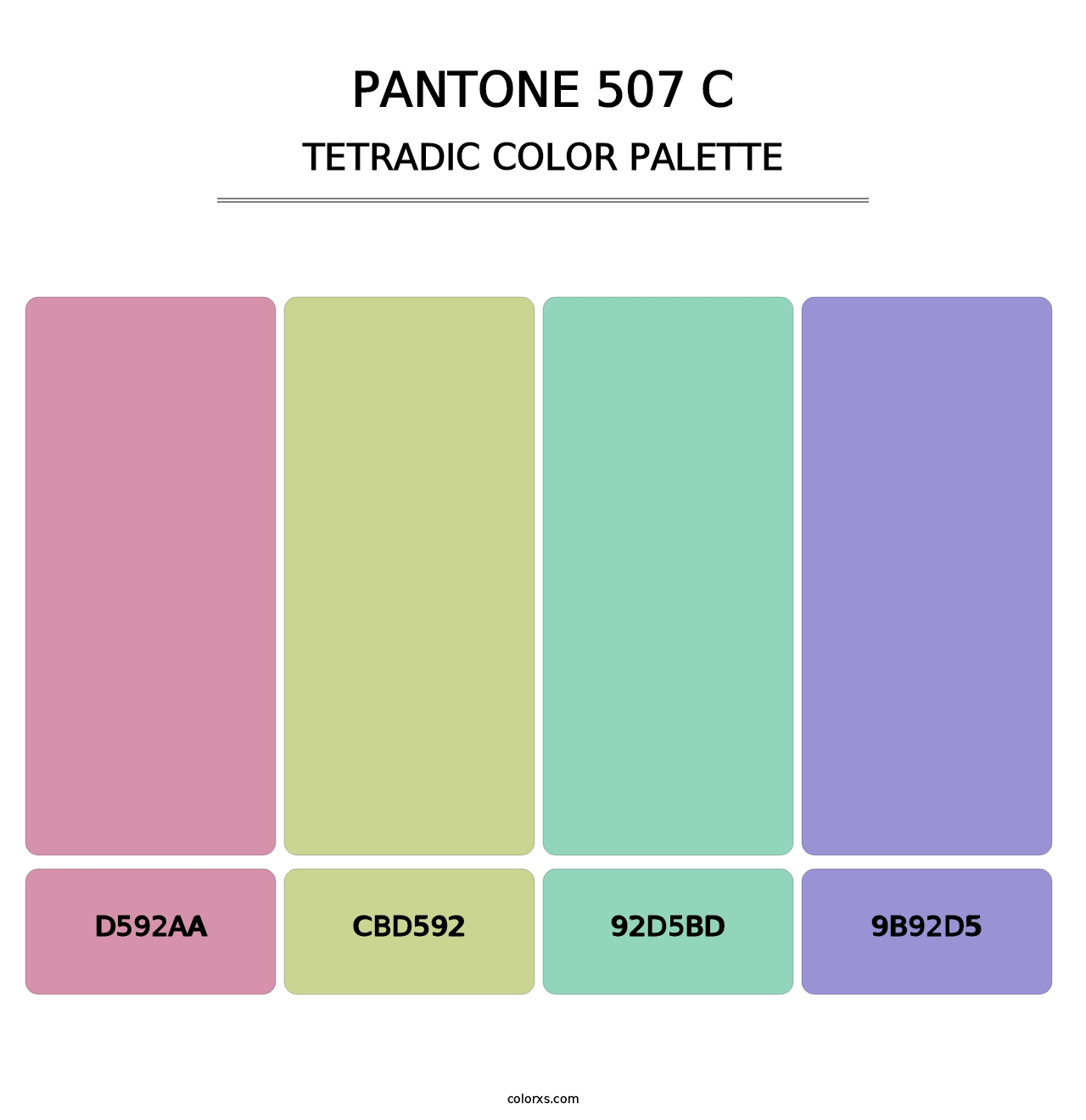 PANTONE 507 C - Tetradic Color Palette