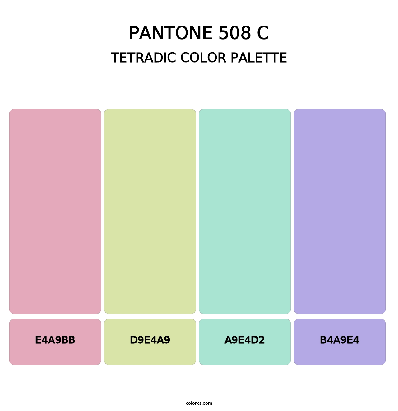 PANTONE 508 C - Tetradic Color Palette