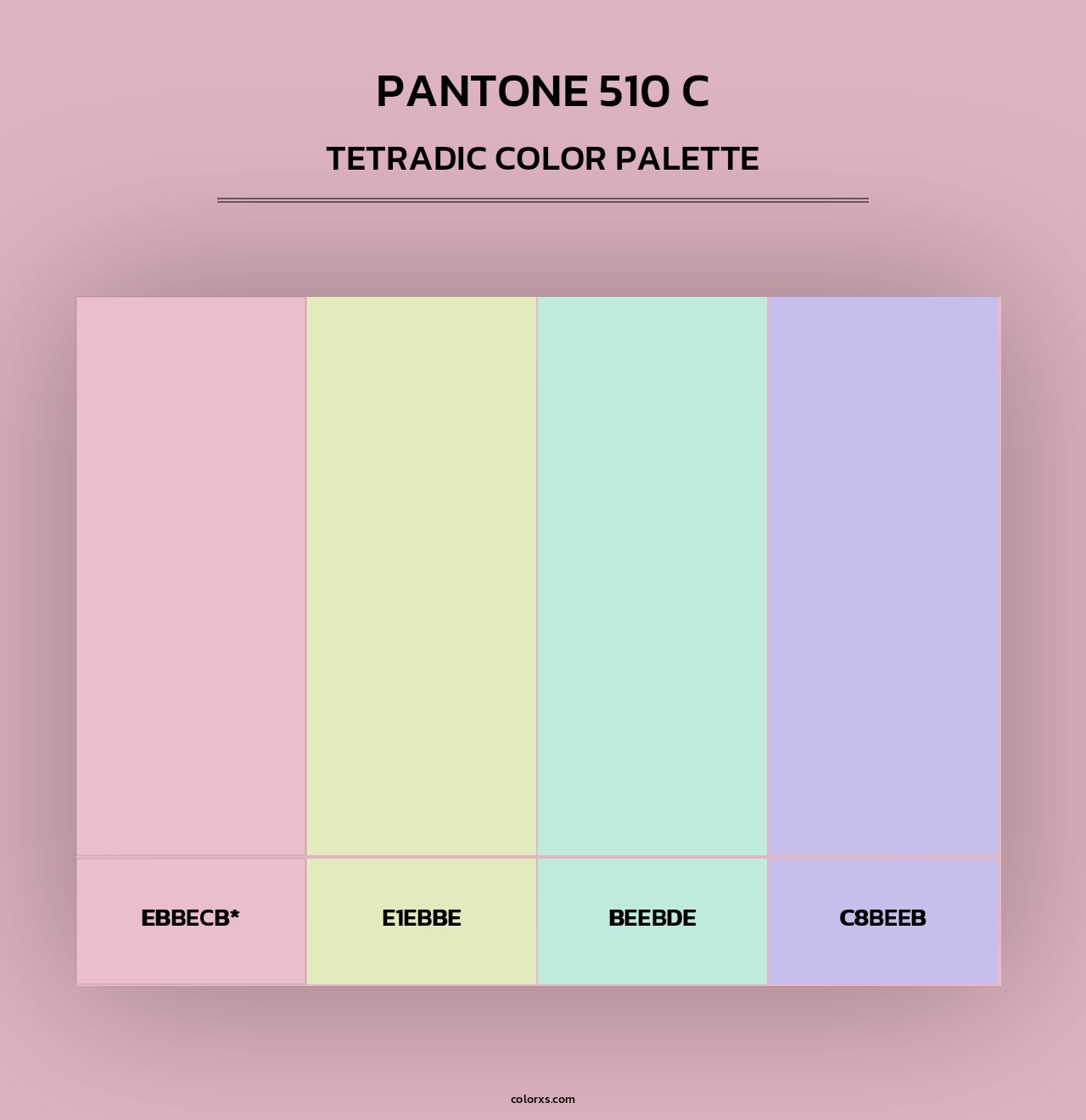 PANTONE 510 C - Tetradic Color Palette