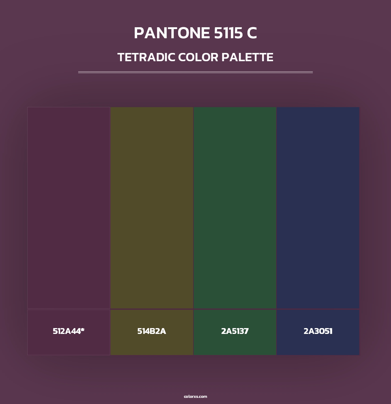 PANTONE 5115 C - Tetradic Color Palette