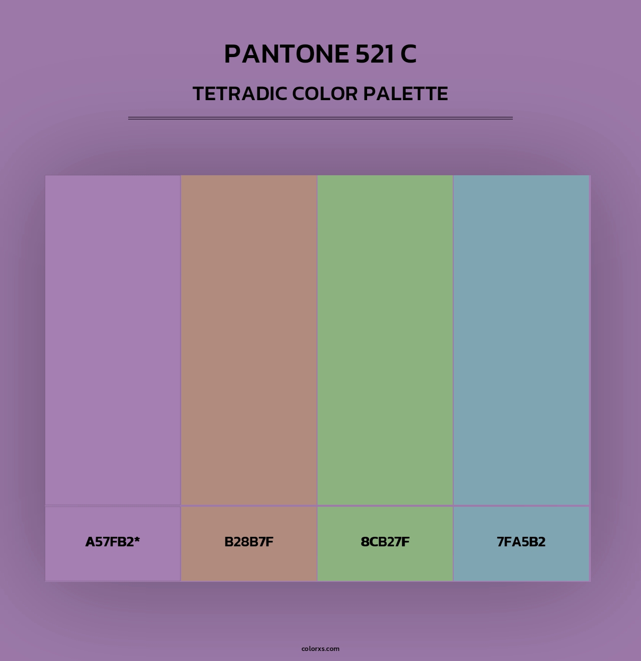 PANTONE 521 C - Tetradic Color Palette