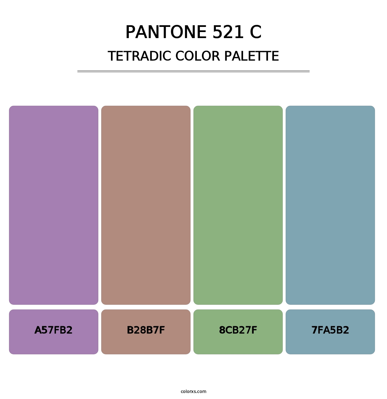 PANTONE 521 C - Tetradic Color Palette