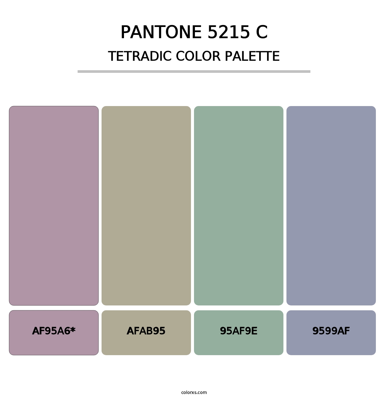PANTONE 5215 C - Tetradic Color Palette