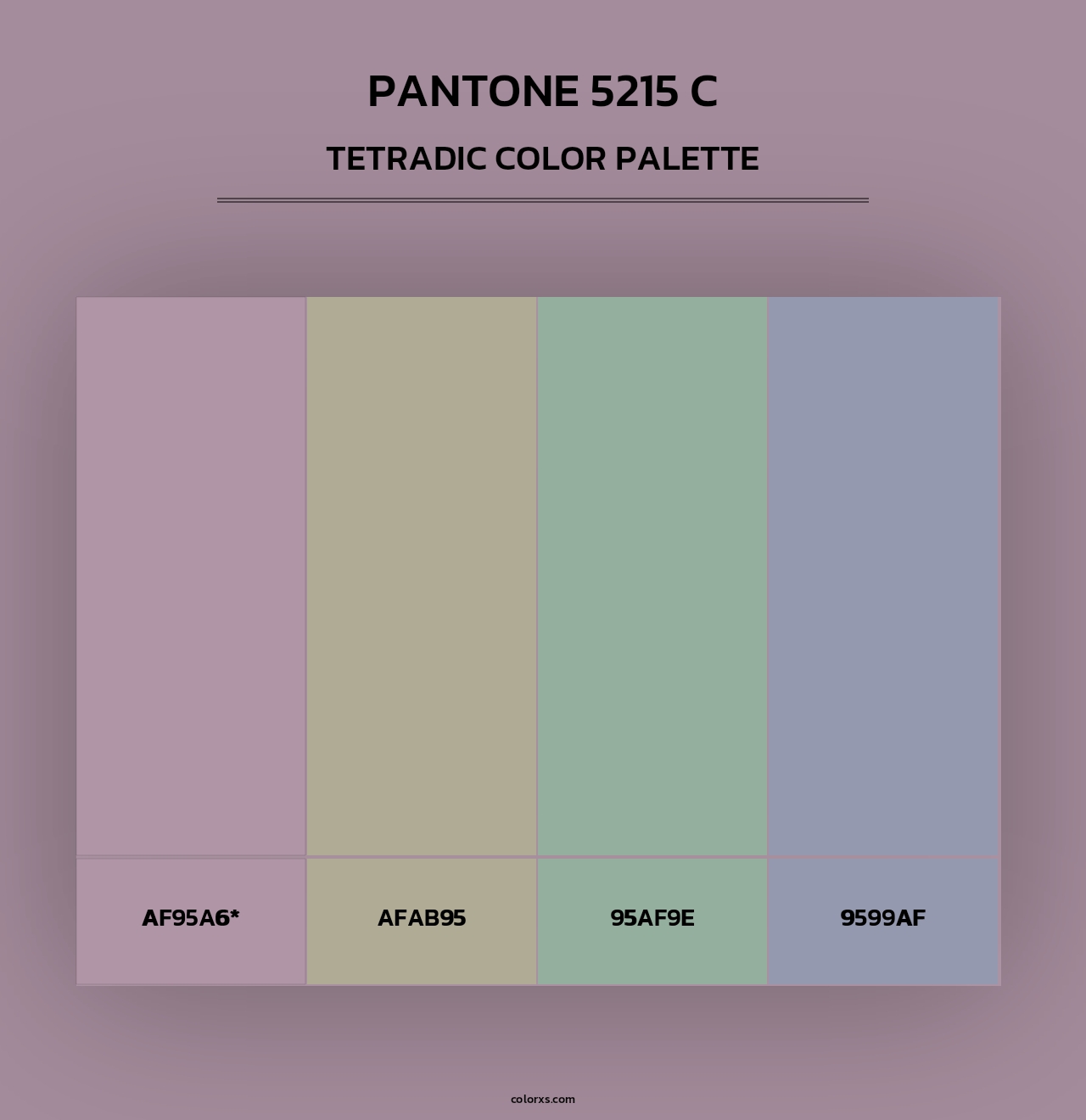 PANTONE 5215 C - Tetradic Color Palette