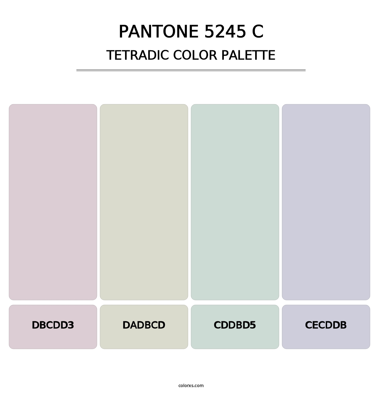 PANTONE 5245 C - Tetradic Color Palette