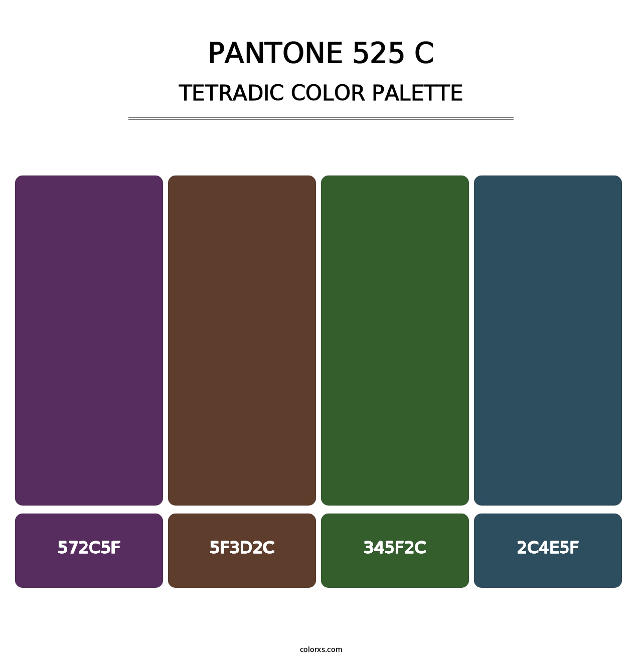 PANTONE 525 C - Tetradic Color Palette