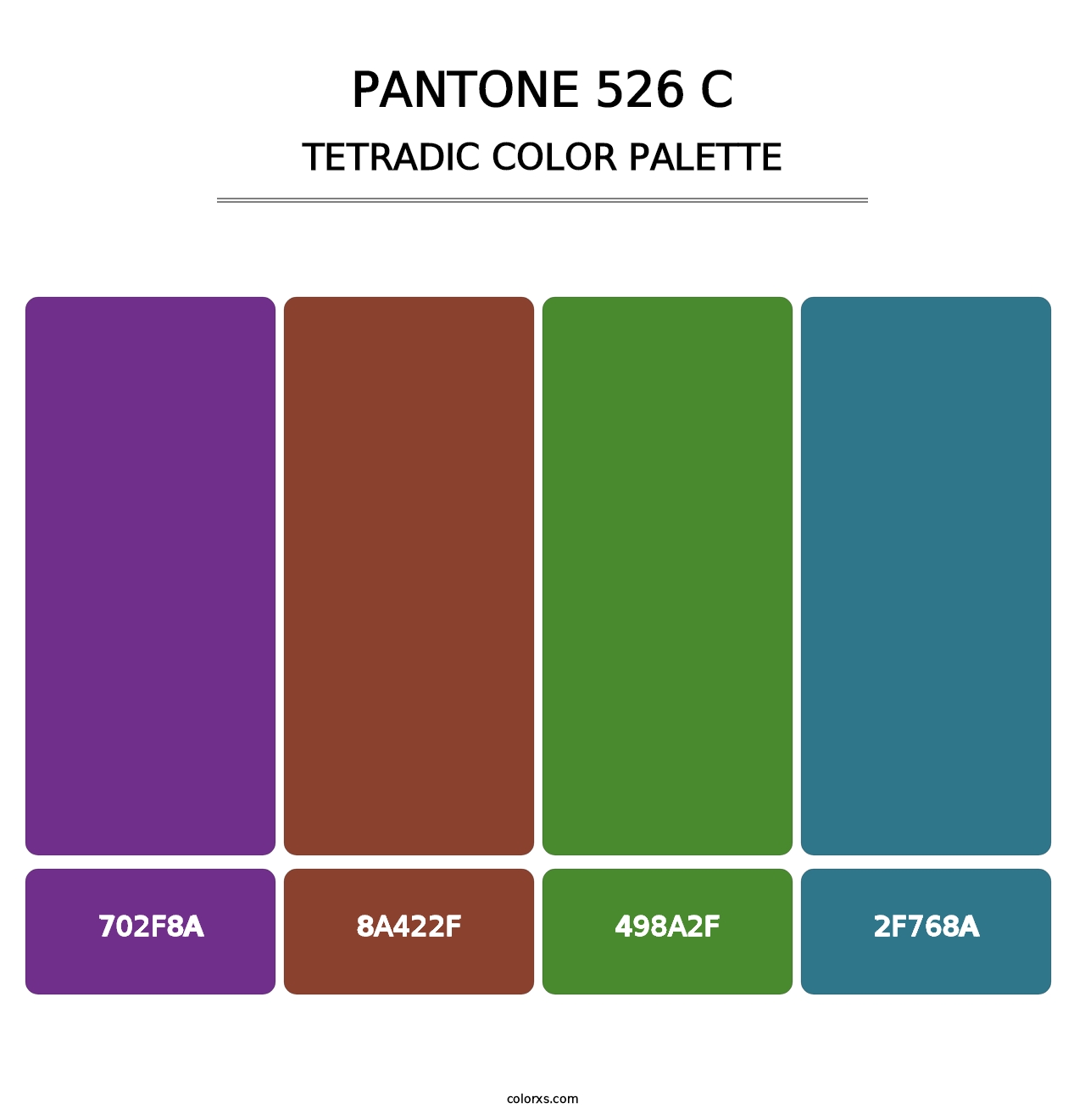 PANTONE 526 C - Tetradic Color Palette