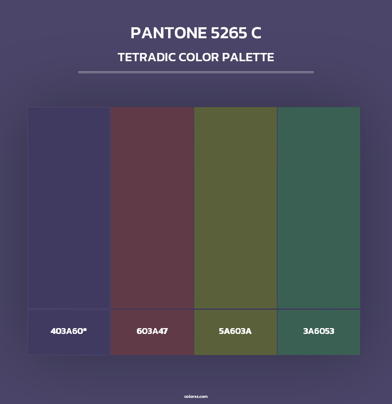 PANTONE 5265 C - Tetradic Color Palette
