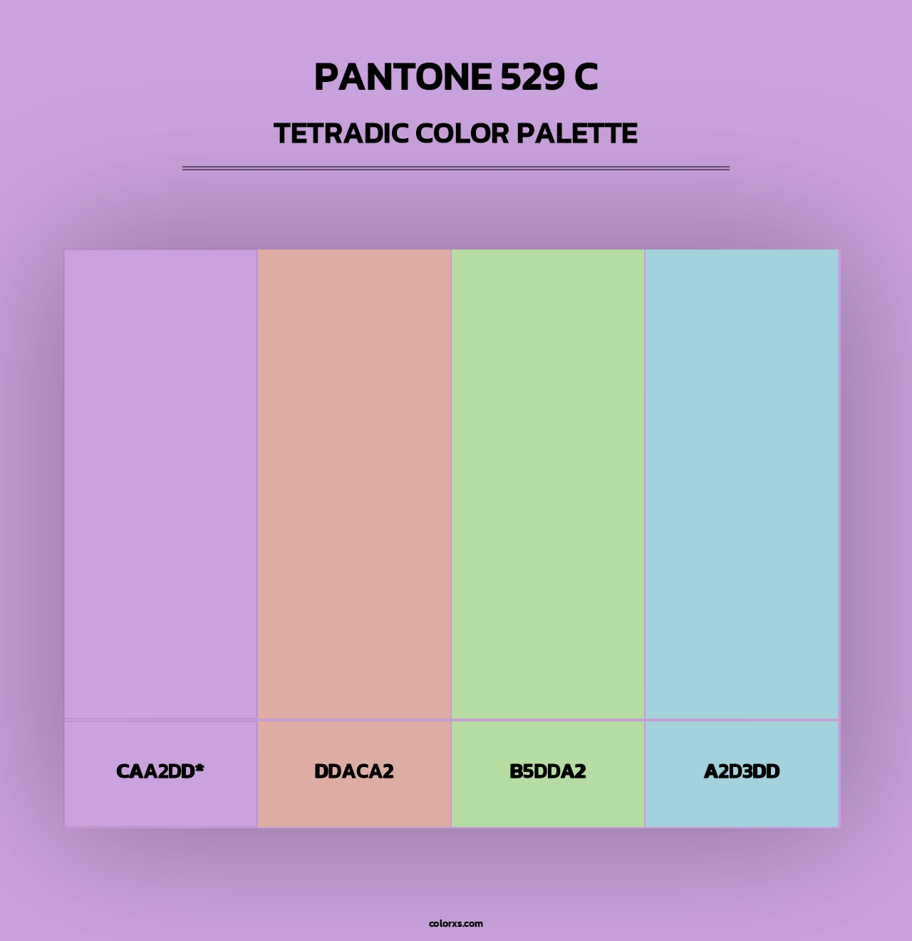 PANTONE 529 C - Tetradic Color Palette