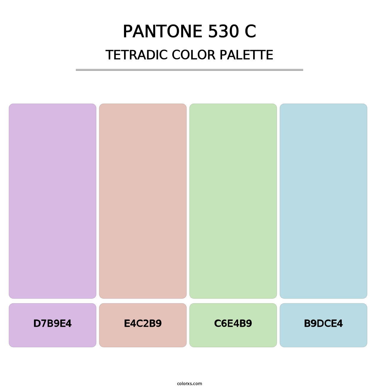 PANTONE 530 C - Tetradic Color Palette