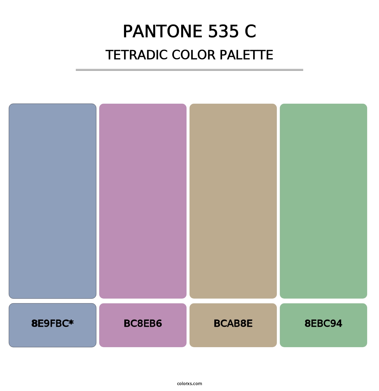 PANTONE 535 C - Tetradic Color Palette