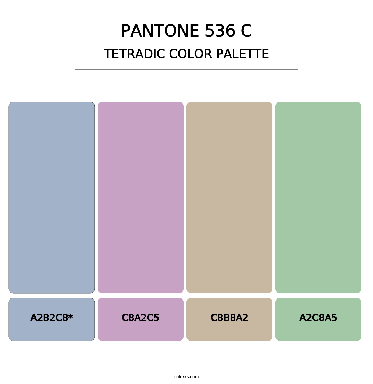 PANTONE 536 C - Tetradic Color Palette