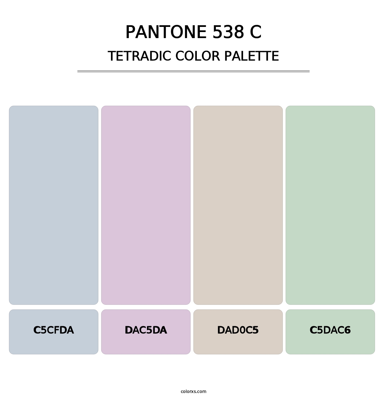 PANTONE 538 C - Tetradic Color Palette