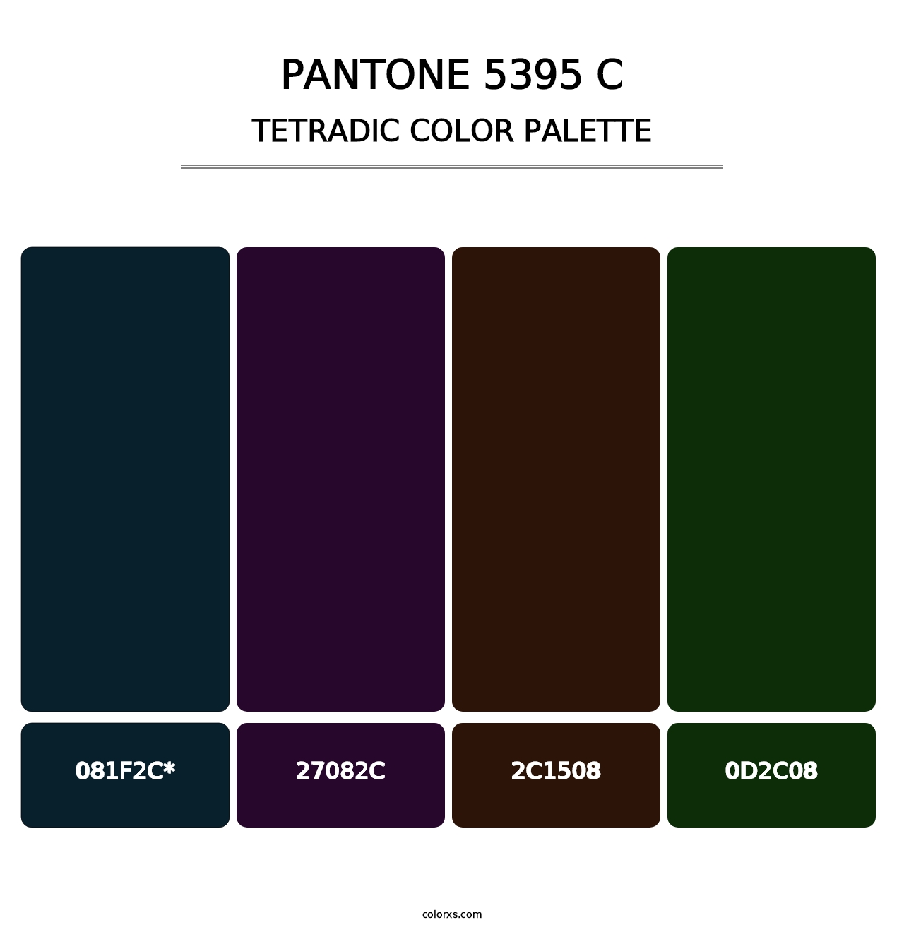 PANTONE 5395 C - Tetradic Color Palette