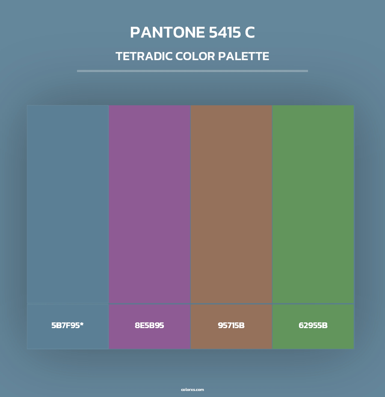 PANTONE 5415 C - Tetradic Color Palette