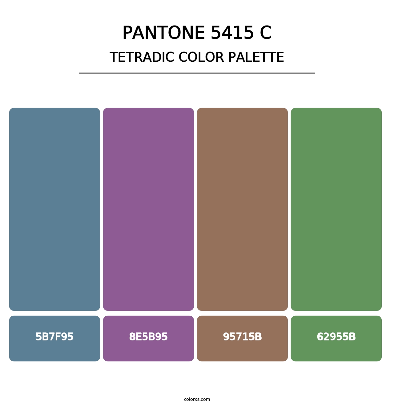 PANTONE 5415 C - Tetradic Color Palette