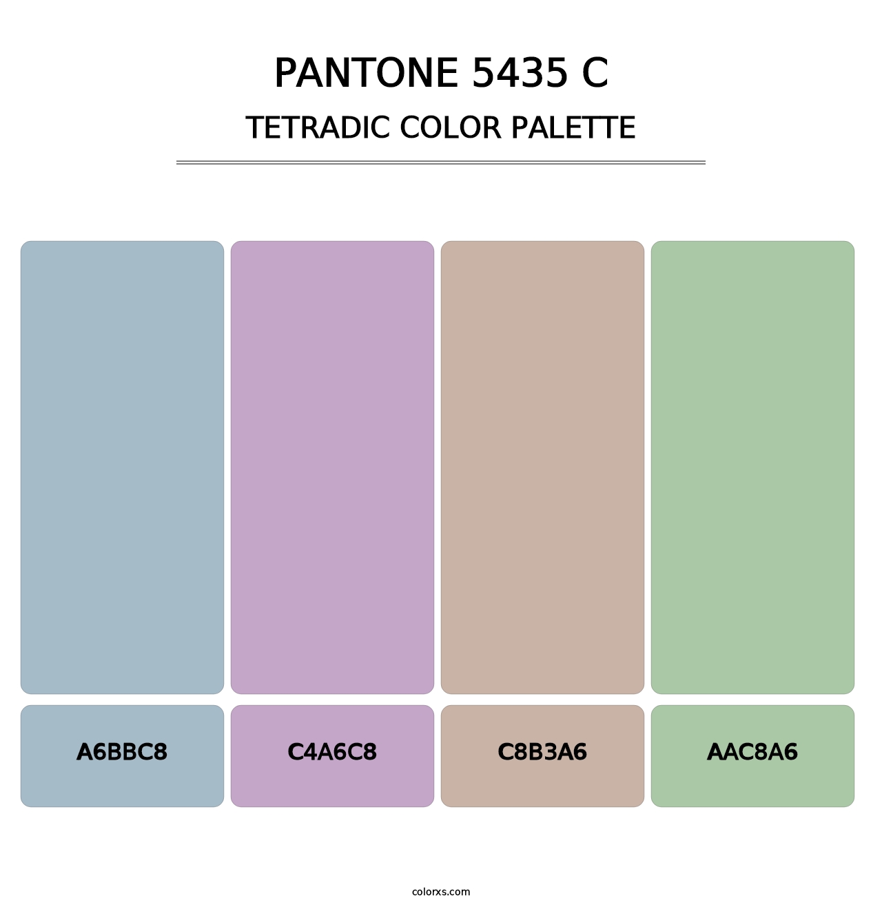 PANTONE 5435 C - Tetradic Color Palette