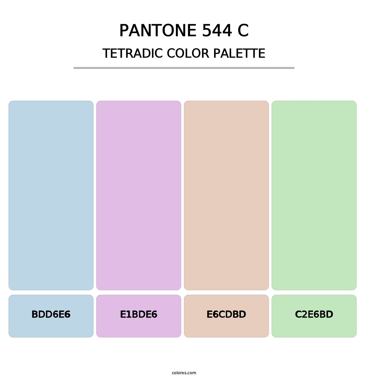 PANTONE 544 C - Tetradic Color Palette