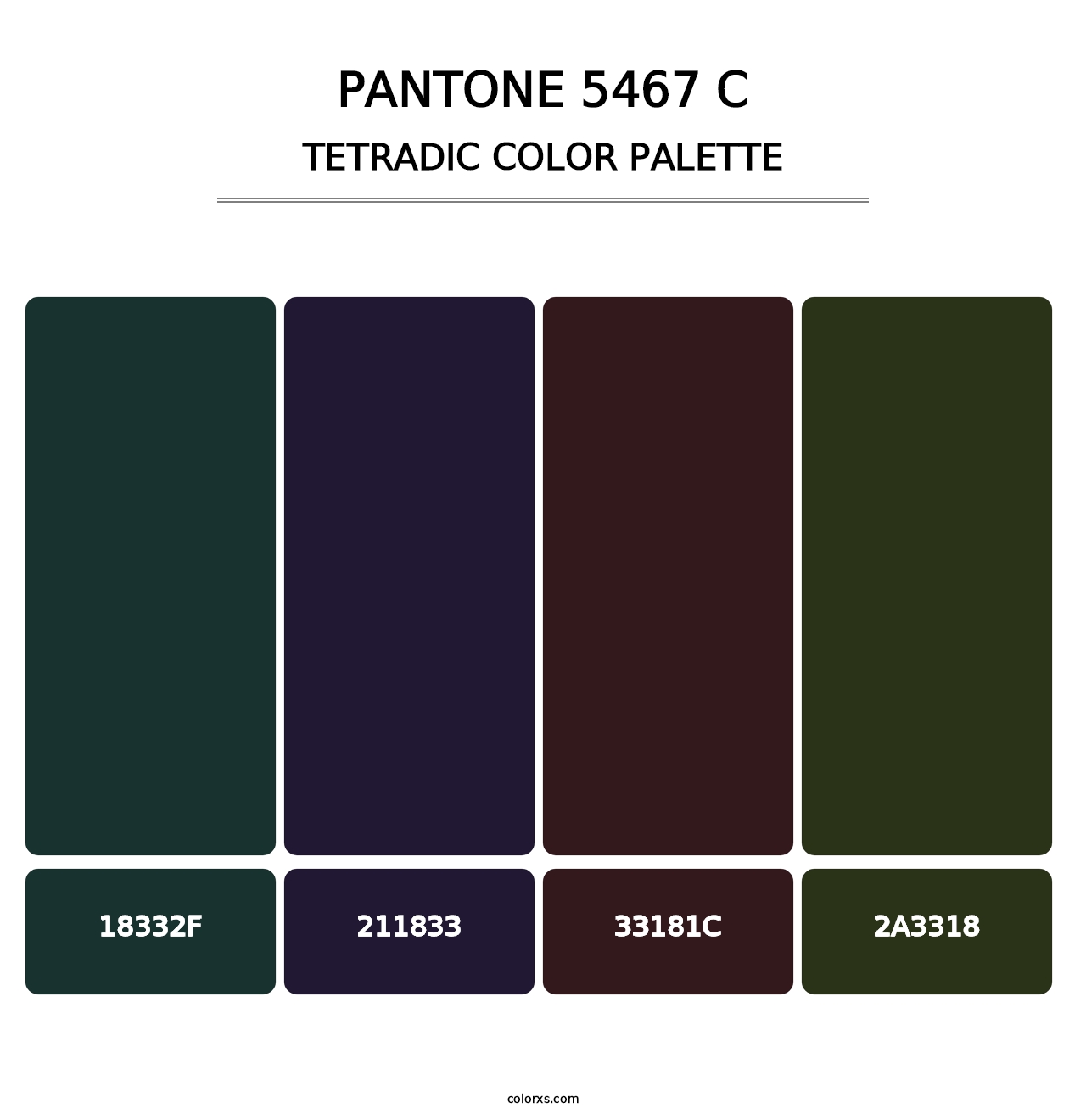 PANTONE 5467 C - Tetradic Color Palette