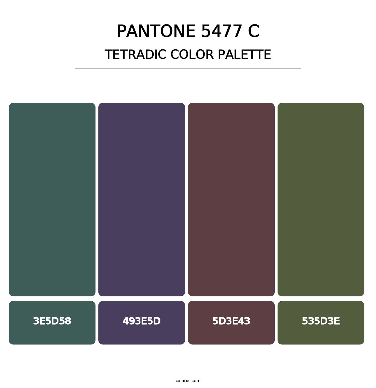 PANTONE 5477 C - Tetradic Color Palette