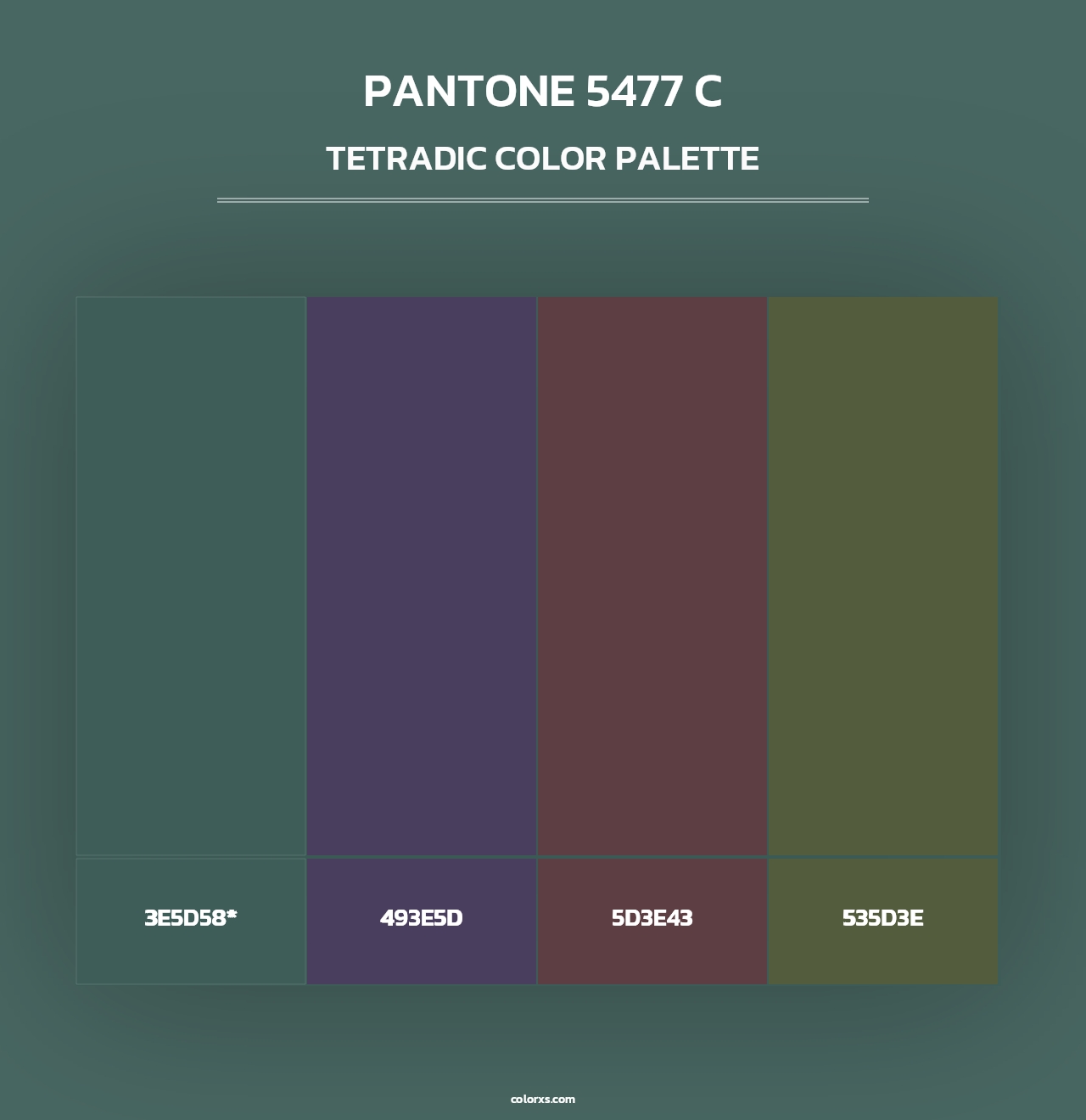 PANTONE 5477 C - Tetradic Color Palette