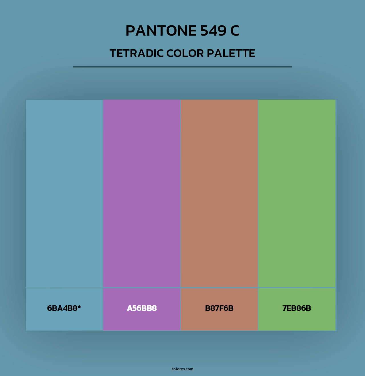 PANTONE 549 C - Tetradic Color Palette