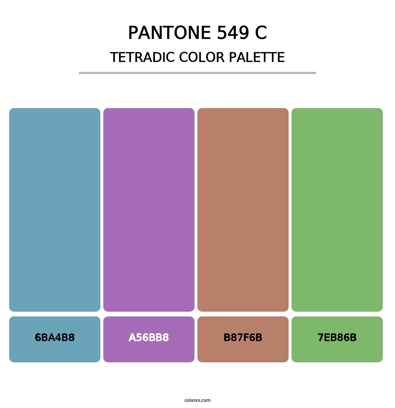 PANTONE 549 C - Tetradic Color Palette