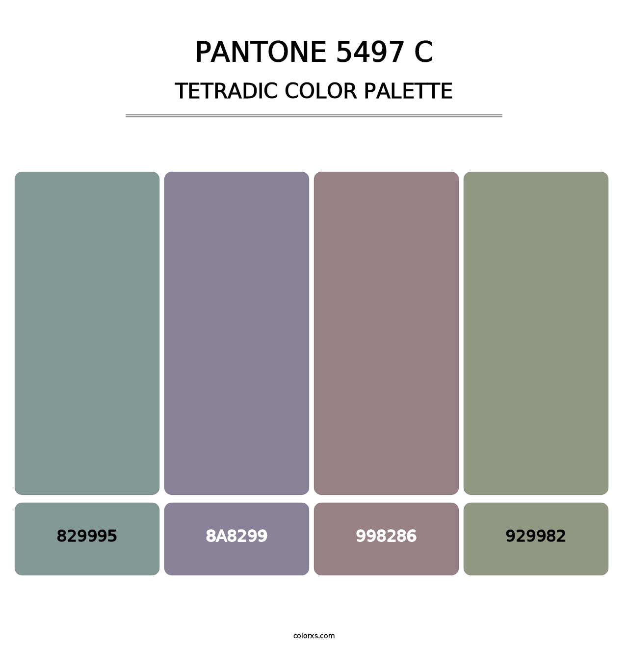 PANTONE 5497 C - Tetradic Color Palette