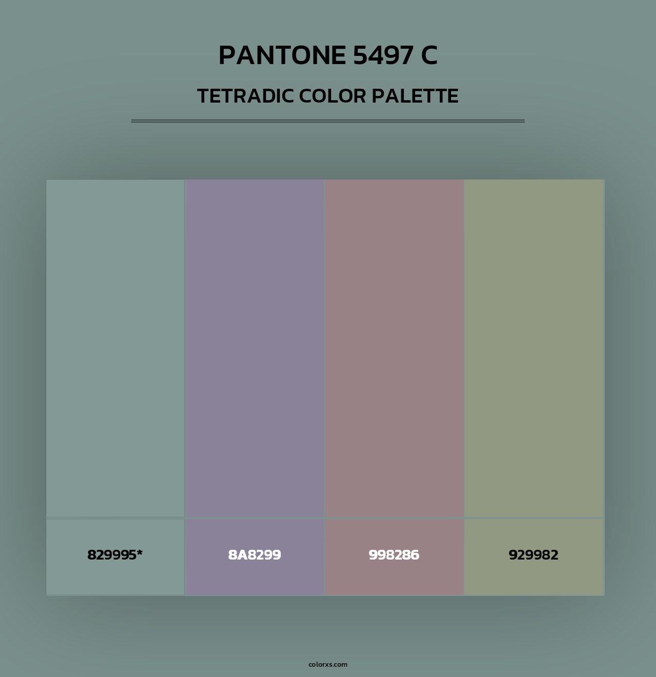 PANTONE 5497 C - Tetradic Color Palette