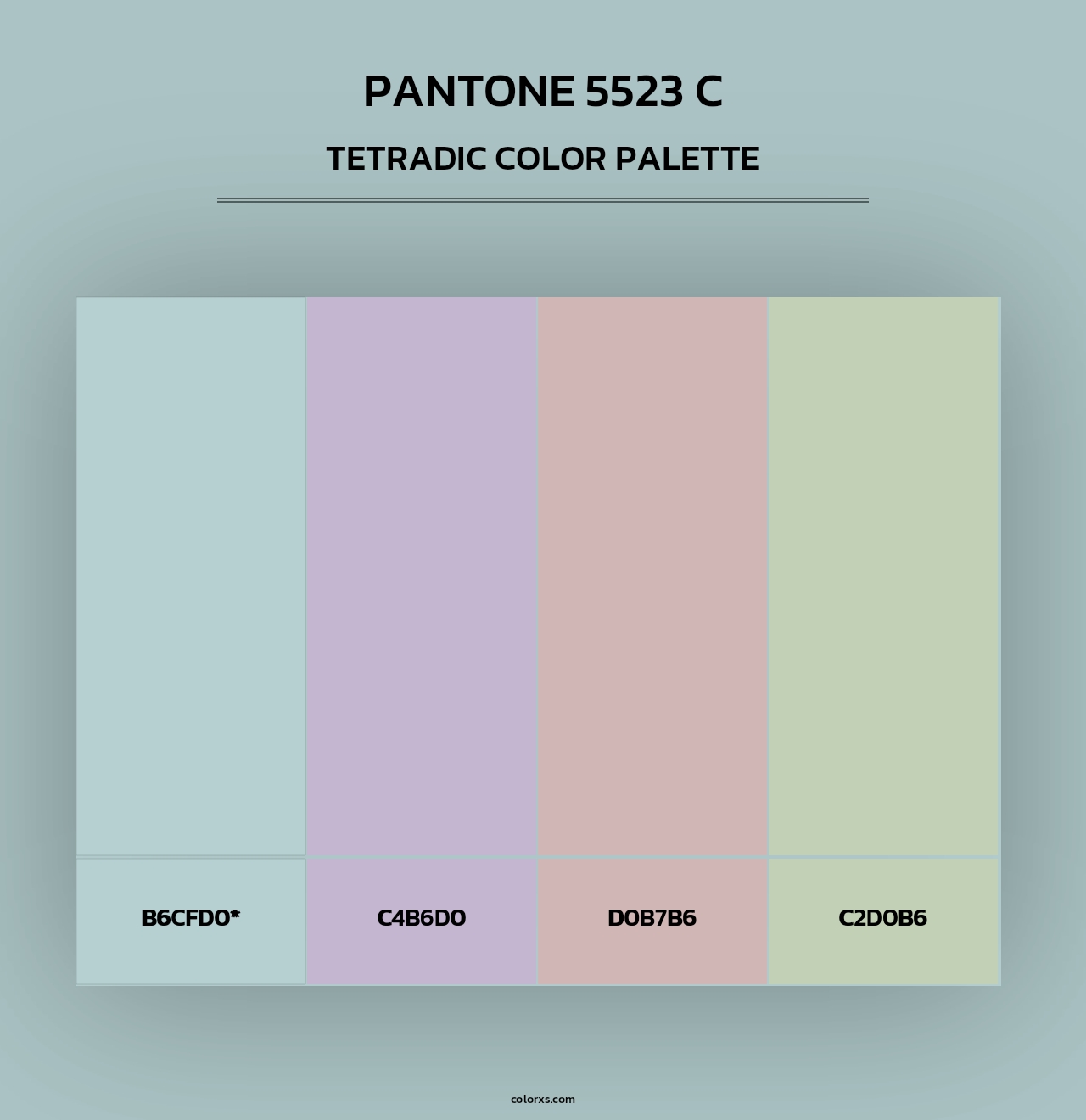 PANTONE 5523 C - Tetradic Color Palette