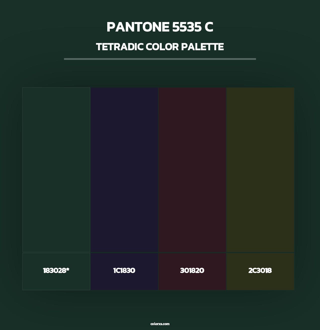 PANTONE 5535 C - Tetradic Color Palette