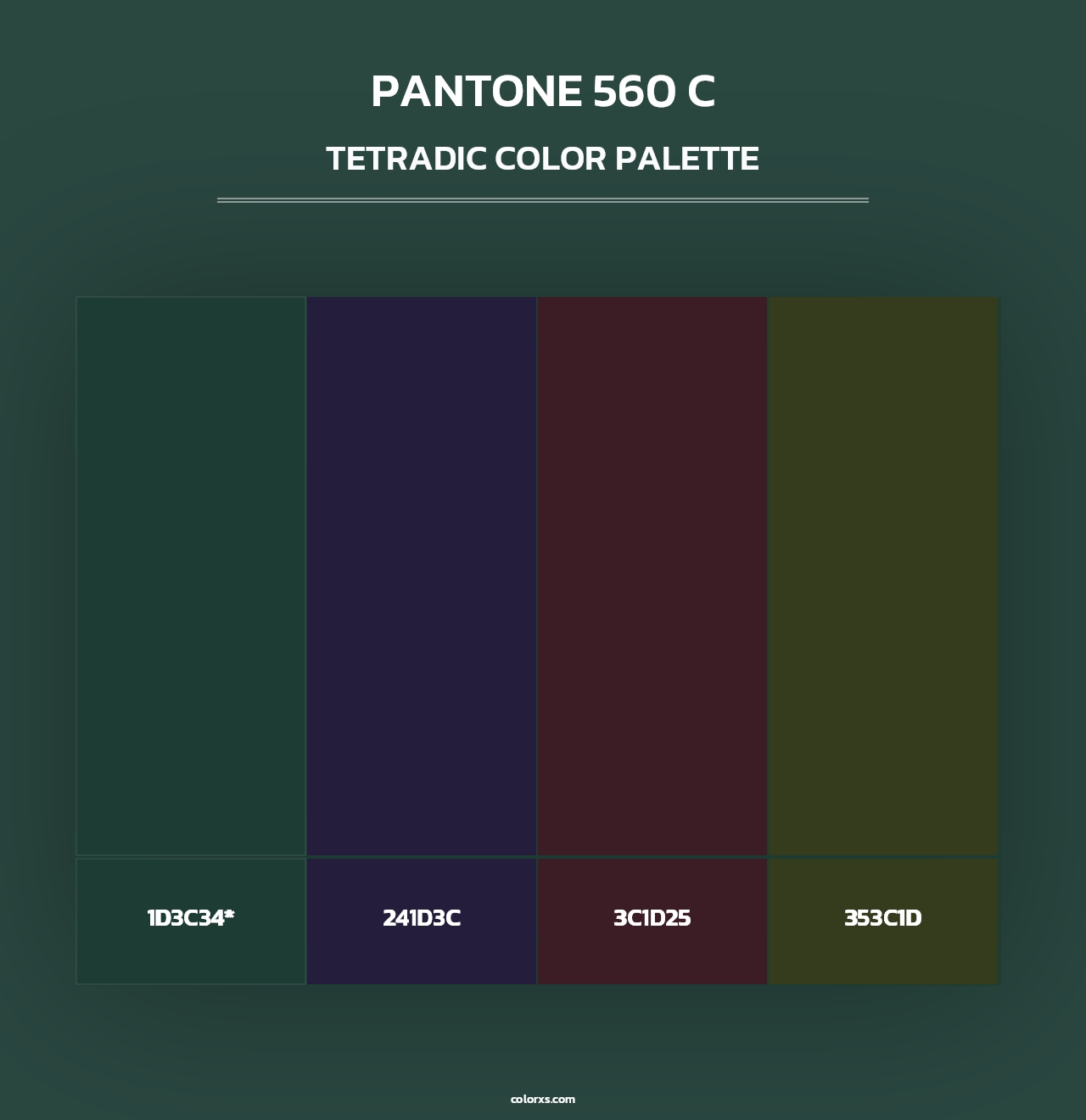 PANTONE 560 C - Tetradic Color Palette