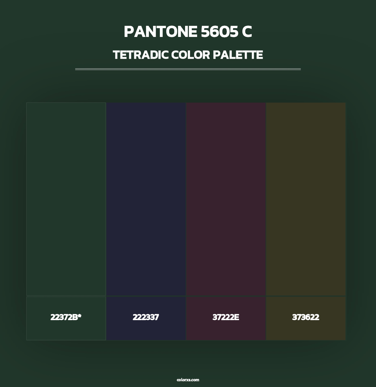 PANTONE 5605 C - Tetradic Color Palette