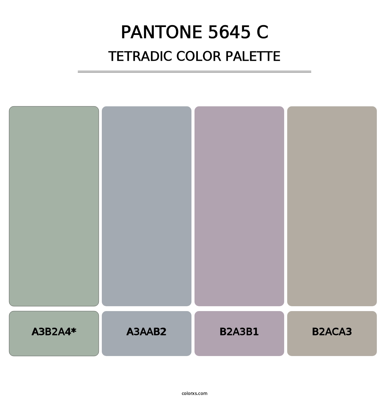 PANTONE 5645 C - Tetradic Color Palette